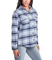 YMI Jeanswear Long Sleeve Plaid Shacket