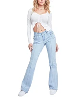 YMI Jeanswear Low Rise Cargo Flare Jeans