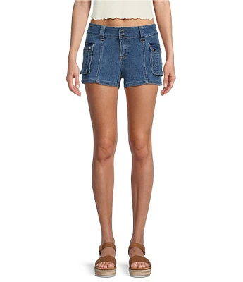 YMI Jeanswear Low Rise Denim Cargo Shorts