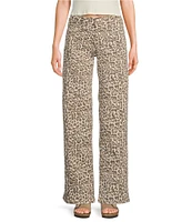 YMI Jeanswear Low Rise Loose Animal Print Pants