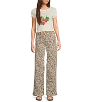 YMI Jeanswear Low Rise Loose Animal Print Pants