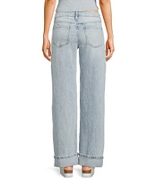 YMI Jeanswear Low Rise Loose Fit Cuffed Wide Leg Jeans
