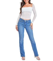 YMI Jeanswear Mid Rise Back Flap Pocket Bootcut Jeans