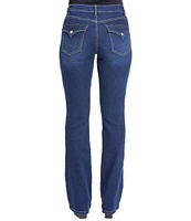 YMI Jeanswear Mid Rise Back Flap Pocket Bootcut Jeans