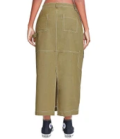 YMI Jeanswear Mid Rise Cargo Maxi Skirt