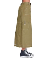 YMI Jeanswear Mid Rise Cargo Maxi Skirt