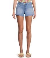 YMI Jeanswear Mid Rise Denim Trouser Shorts