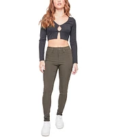 YMI Jeanswear Mid Rise Hyperstretch Skinny Cargo Jeans