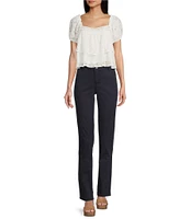 YMI Jeanswear Mid Rise Straight Leg Twill Trouser Pants