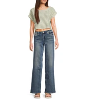 YMI Jeanswear Mid Rise Wide Leg Jeans