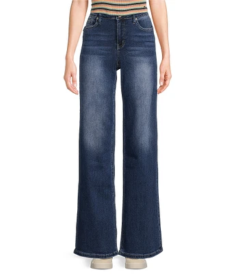 YMI Jeanswear Mid Rise Wide Leg Jeans