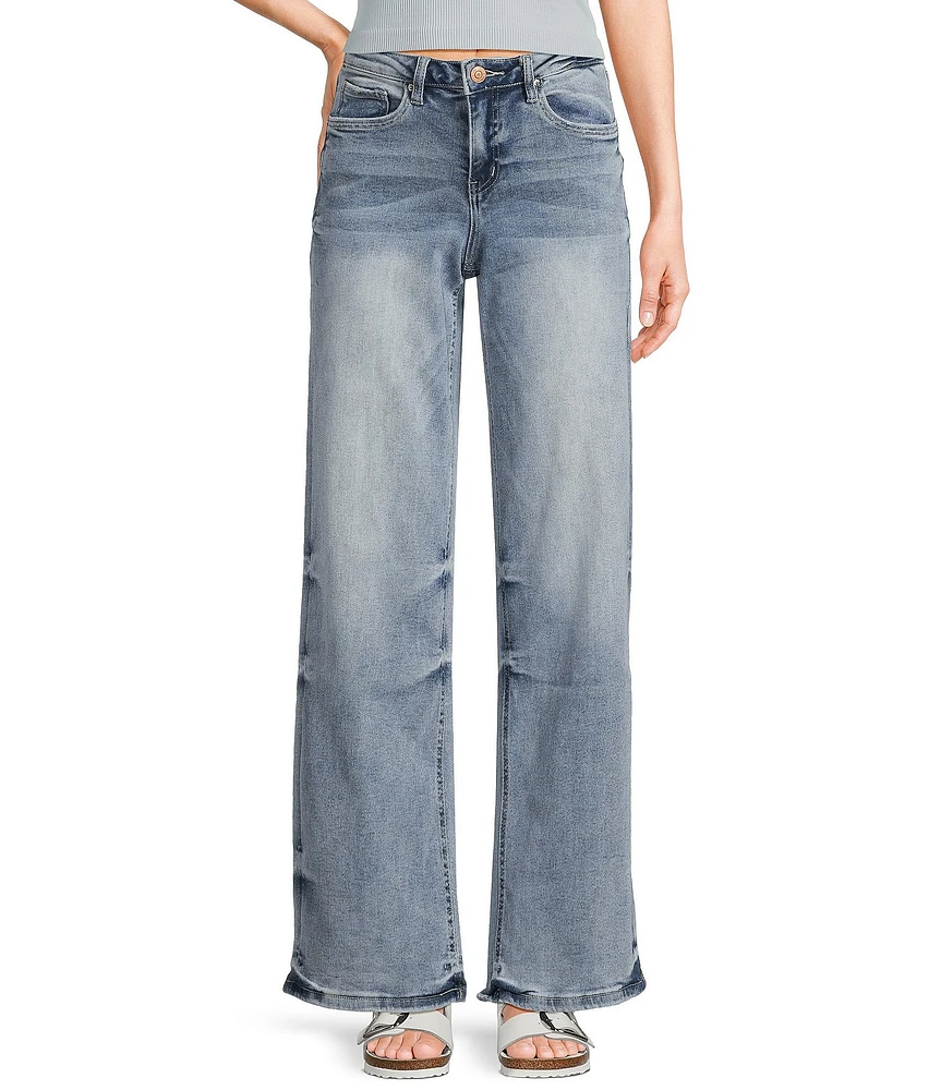 YMI Jeanswear Mid Rise Wide Leg Jeans