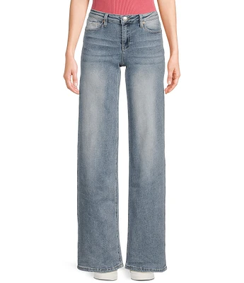 YMI Jeanswear Mid Rise Wide Leg Jeans