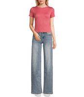 YMI Jeanswear Mid Rise Wide Leg Jeans