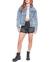 YMI Jeanswear Oversized Utility Denim Jacket