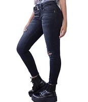 YMI Jeanswear Wbb Repreve High Rise Fray Panel Skinny Jeans