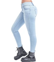 YMI Jeanswear Wbb Repreve High Rise Fray Panel Skinny Jeans