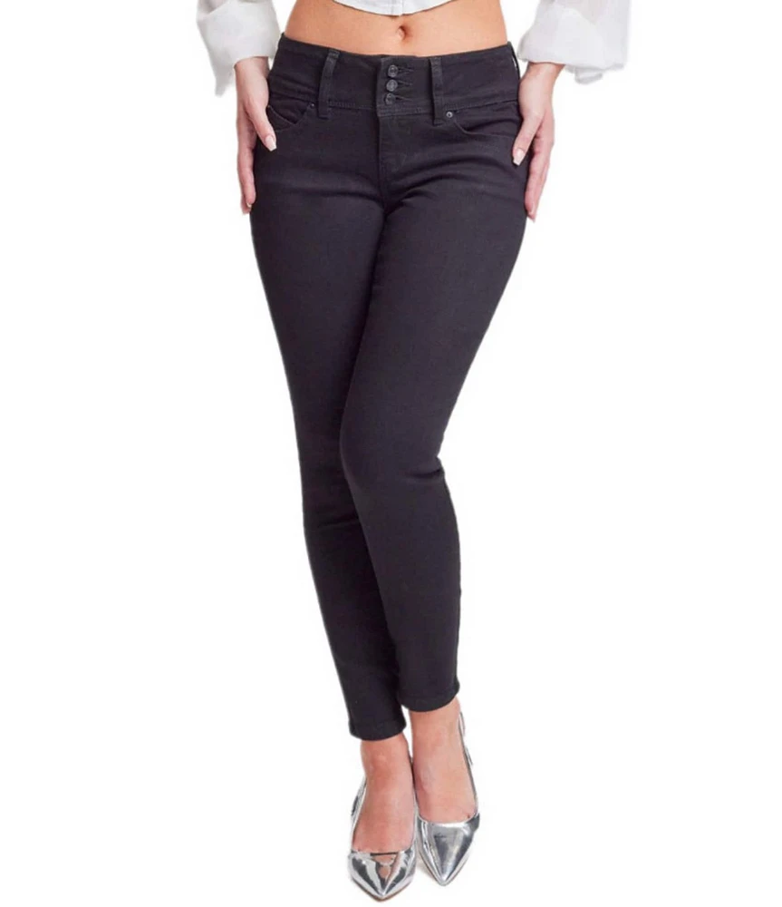 YMI Jeanswear Wbb Repreve High Rise Fray Panel Skinny Jeans
