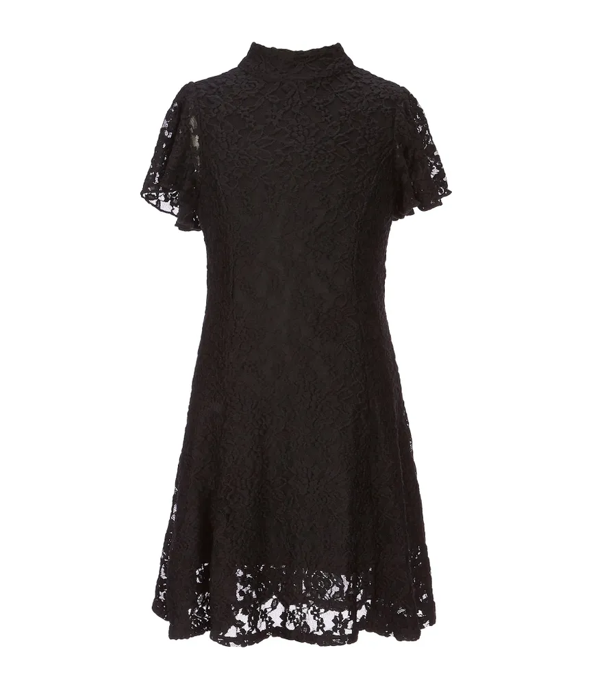 Zunie Big Girls 7-16 Patterned-Lace Shift Dress