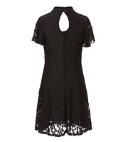 Zunie Big Girls 7-16 Patterned-Lace Shift Dress