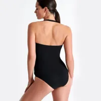 Bandeau One-Piece Caviar by Shan Swim