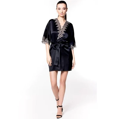 Diva Short Robe in Black by Christine