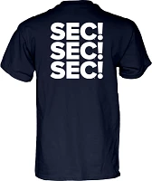 Blue 84 Adult NCAA 2024 Men's Basketball SEC Conference Champions Auburn Tigers Navy Locker Room T-Shirt