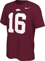 Nike Men's Arkansas Razorbacks Treylon Burks #16 Cardinal Football Jersey T-Shirt