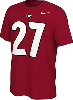 Nike Men's Georgia Bulldogs Nick Chubb #27 Red Football Jersey T-Shirt