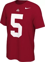 Nike Men's Ohio State Buckeyes Garrett Wilson #5 Scarlet Football Jersey T-Shirt