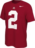 Nike Men's Ohio State Buckeyes Chris Olave #2 Scarlet Football Jersey T-Shirt