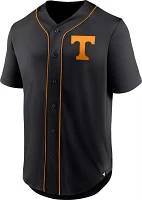 NCAA Men's Tennessee Volunteers Black Full Button Fashion Baseball Jersey