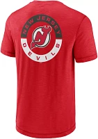 NHL New Jersey Devils 2-Hit Logo Red T-Shirt