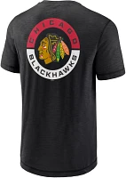 NHL Chicago Blackhawks 2-Hit Logo Black T-Shirt