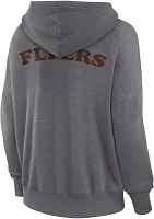 NHL Women's Philadelphia Flyers Snow Wash Grey Pullover Hoodie