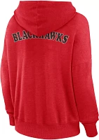 NHL Women's Chicago Blackhawks Snow Wash Red Pullover Hoodie