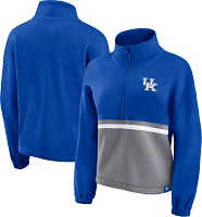 NCAA Women's Kentucky Wildcats Blue Colorblock 1/2 Zip