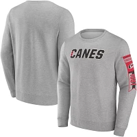 NHL Carolina Hurricanes Back Court Grey Crew Neck Sweatshirt