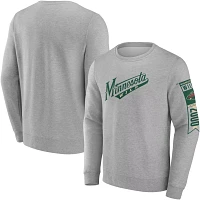 NHL Minnesota Wild Back Court Grey Crew Neck Sweatshirt