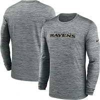 Nike Men's Baltimore Ravens Sideline Velocity Dark Grey Heather Long Sleeve T-Shirt