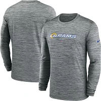 Nike Men's Los Angeles Rams Sideline Velocity Dark Grey Heather Long Sleeve T-Shirt