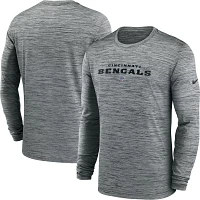 Nike Men's Cincinnati Bengals Sideline Velocity Dark Grey Heather Long Sleeve T-Shirt