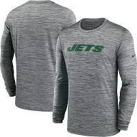 Nike Men's New York Jets Sideline Velocity Dark Grey Heather Long Sleeve T-Shirt