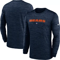 Nike Men's Chicago Bears Sideline Velocity Navy Long Sleeve T-Shirt