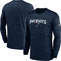 Nike Men's New England Patriots Sideline Velocity Navy Long Sleeve T-Shirt