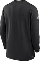 Nike Men's Pittsburgh Steelers Sideline Black Half-Zip Long Sleeve Top