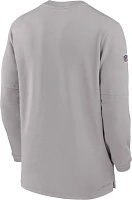 Nike Men's Miami Dolphins Sideline Pewter Grey Half-Zip Long Sleeve Top