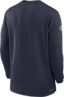 Nike Men's Chicago Bears Sideline Navy Half-Zip Long Sleeve Top