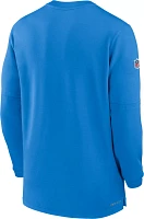 Nike Men's Los Angeles Chargers Sideline Blue Half-Zip Long Sleeve Top