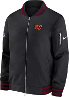 Nike Men's Washington Commanders Sideline Coaches Black Full-Zip Bomber Jacket